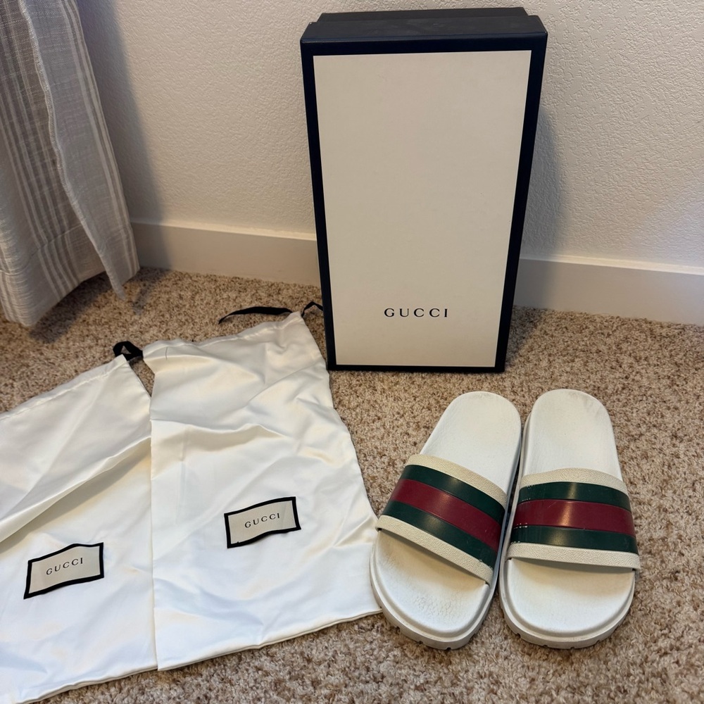 Gucci Pursuit Trek Web Slide sandals size 7